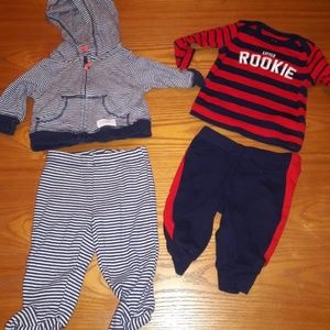 2 brand new outfits,  New born,  baby boy.